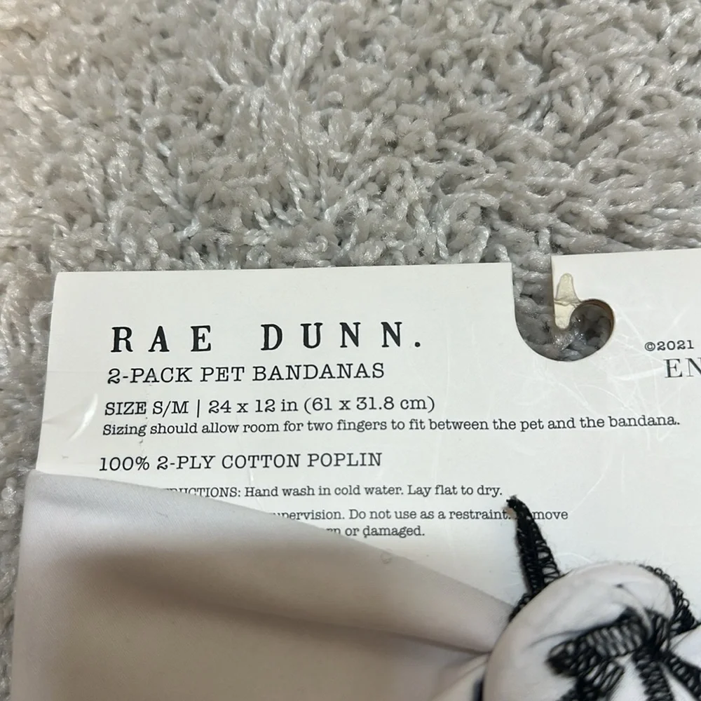 RAE DUNN 2 Pack Pet Bandanas